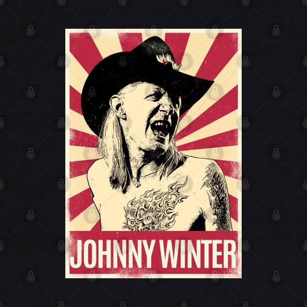 Retro Vintage Johnny Winter by Play And Create
